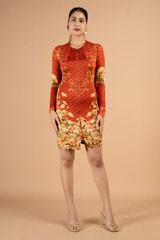 Rust Zip-It-Up Bodycon Dress3733 video